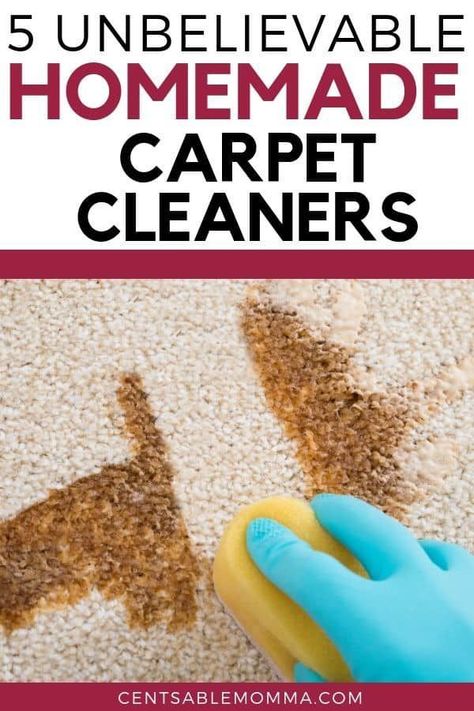 Homemade Carpet Cleaners! Spot Cleaning Carpet, Cleaning Carpet Stains, Carpet Spot Cleaner, Carpet Cleaner Solution, Deep Cleaning Hacks, Carpet Cleaner Homemade, Deep Carpet Cleaning, Diy Carpet Cleaner, Carpet Cleaning Solution