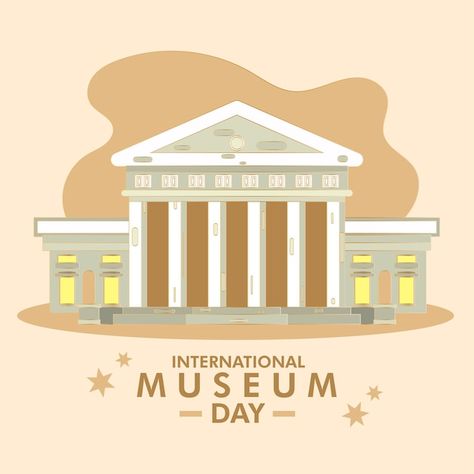 International museum day 18 may illustra... | Premium Vector #Freepik #vector #museum #museum-icon #art-museum #museum-logo Museum Doodle, Museum Cartoon, Museum Graphic Design, May Illustration, Museum Illustration, Museum Drawing, International Museum Day, History Illustration, Heritage Art