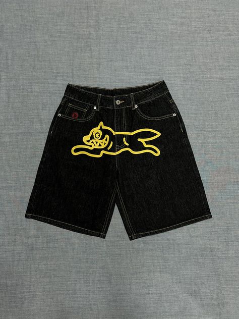 Billionaire Boys Club Billionaire Boys Club BBC Running Dog Print Denim Shorts M | Grailed Bbc Running Dog Jeans Outfit, Clothing Labels Design, Apparel Design Inspiration, Shorts Design, Jeans Outfit Men, Running Dog, Cute Clothing Stores, Men's Bottoms, Shirt Design Inspiration