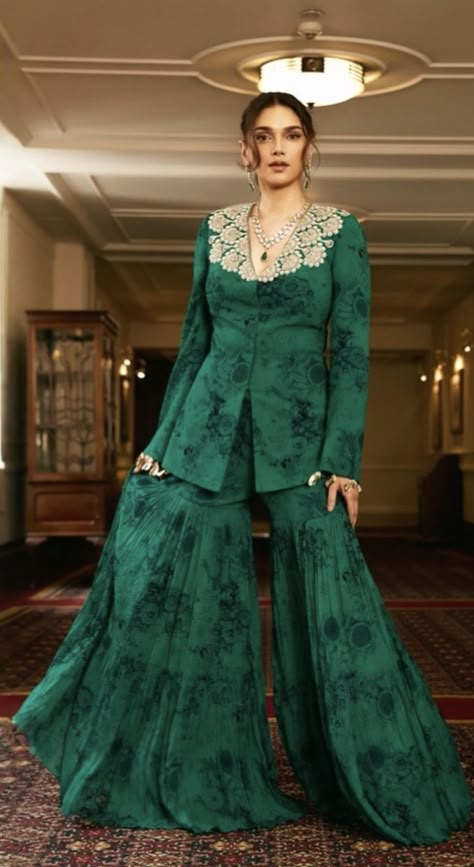 Coat Dresses For Women Traditional, Green Embroidery Dress, Sarara Garara Dress, Wedding Sharara Designs, Gown For Cocktail Party Indian, Sky Blue Top Outfit Color Combos, Brothers Marriage Outfit For Sister, Plus Size Indian Wedding Outfits, Trendy Outfits For Wedding