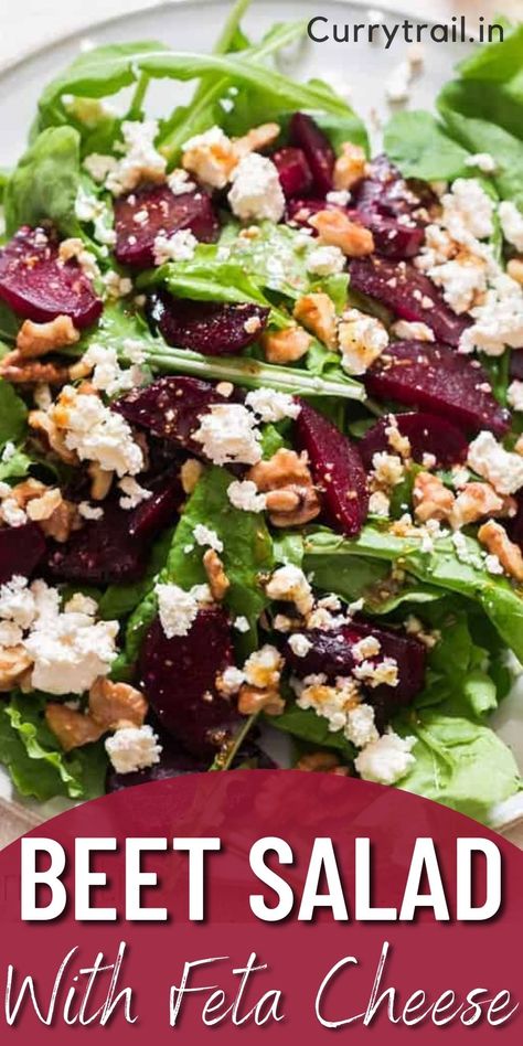 beet feta cheese arugula salad in plate Beetroot And Feta Salad, Beet Salad With Feta, Salad With Feta Cheese, Cottage Recipes, Feta Salad Recipe, Beetroot Recipes, Beet Salad Recipes, Feta Cheese Salad, Salad With Feta