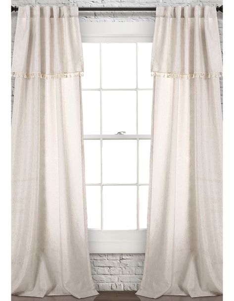 Farmhouse Style Curtains, Traditional Style Decor, Simple Curtains, Tassel Curtains, Lush Decor, Farmhouse Curtains, Boho Curtains, Sheer Curtain Panels, Country Bedroom