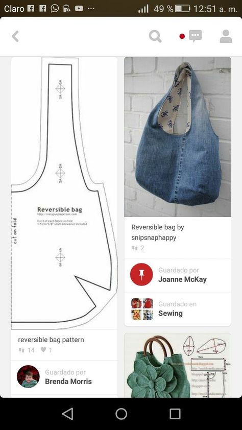 Diy Bags Jeans, Tas Denim, Hobo Bag Patterns, Recycled Jeans Bag, Denim Bag Diy, Denim Bag Patterns, Sacs Tote Bags, Handbag Sewing Patterns, Denim Crafts Diy