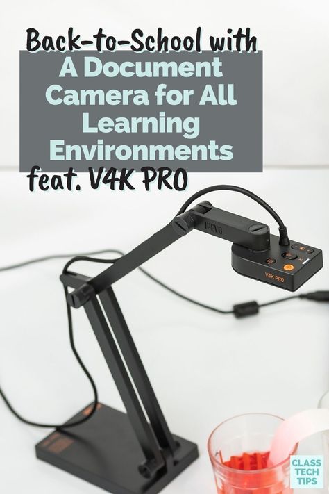 Leverage the power of a document camera for teaching and learning in your in-person instruction, distance learning, or hybrid teaching this school year! In this Class Tech Tips blog post, we’ll look at the V4K PRO document camera and how it works in all learning environments! #Sponsored High Tech Classroom, Formative Assessment Examples, Setting Up A Classroom, English Games For Kids, Best Language Learning Apps, Spring Lesson Plans, Educational Technology Tools, Best Educational Apps, Language Learning Apps