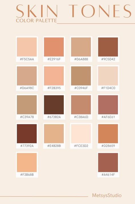 { #colorpalette #colors #brown #cream #skin #skintones #ideas #designers #design } Brown Skin Palette, Dti Skintone Code, Cream Tones Colour Palettes, Skin Color Hex Code, Skin Tone Hex Codes, Pantone Skin Tones, Gacha Skin Tones, Skin Tone Codes, Skin Color Codes