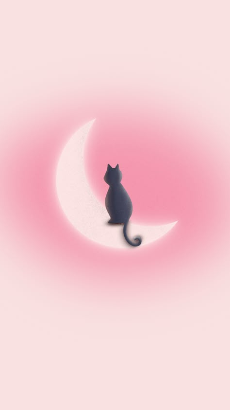 Pink Cat Wallpaper Iphone, Cute Black And Pink Wallpaper, Pink Cat Background, Pastel Pink Lockscreen, Cat Pink Aesthetic, Pink Lockscreen Aesthetic, Pink Cat Aesthetic, Cute Cat Wallpaper Aesthetic, Cat Pink Wallpaper