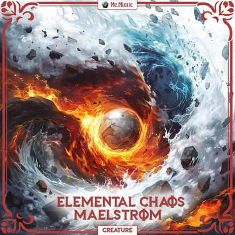 DnD 5e Statblock for Elemental Chaos Maelstrom by Me.Mimic Dnd Elemental, Dnd Monster Manual, Dnd Spells, Dnd Stats, Dnd Monster, Dnd Creatures, Dragons 5e, Dnd Classes, Dungeons And Dragons 5e