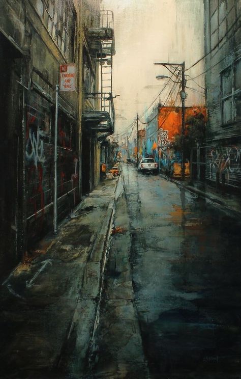 Lindsey Kustusch, Urban Painting, Arte Peculiar, Abstract City, City Painting, Cityscape Art, Cityscape Painting, Oil Painting Abstract, Urban Landscape