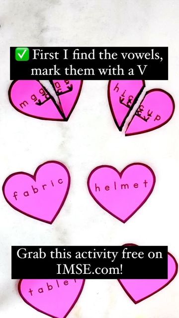 Carla Siravo 📖 Orton-Gillingham 📖 Reading Intervention on Instagram: "♥️ Freebie alert! Run to IMSE.com to grab this syllable division activity! ⭐️ Follow @imse_og for freebies and giveaways every week!" Clover Syllable Types, Syllable Division Activities, Free Phonics Activities, Syllable Division, Syllable Types, Structured Literacy, Phonics Free, Orton Gillingham, Reading Intervention