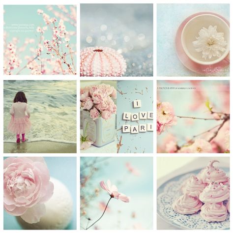 ☮ * ° ♥ ˚ℒℴѵℯ cjf Collage Board, Color Collage, Beautiful Collage, Mood Board Inspiration, Colour Board, A Collage, Pretty Pastel, Colour Schemes, Colour Palette