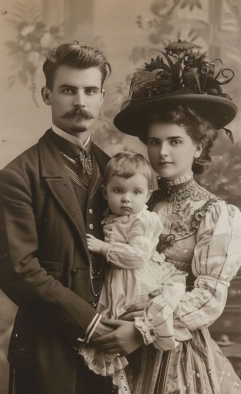 Nostalgic Clothes, 1910s Aesthetic, Victorian Life, Victorian Couple, Victorian Portraits, Old Portraits, Victorian Photos, Antique Pictures, Art Ancien