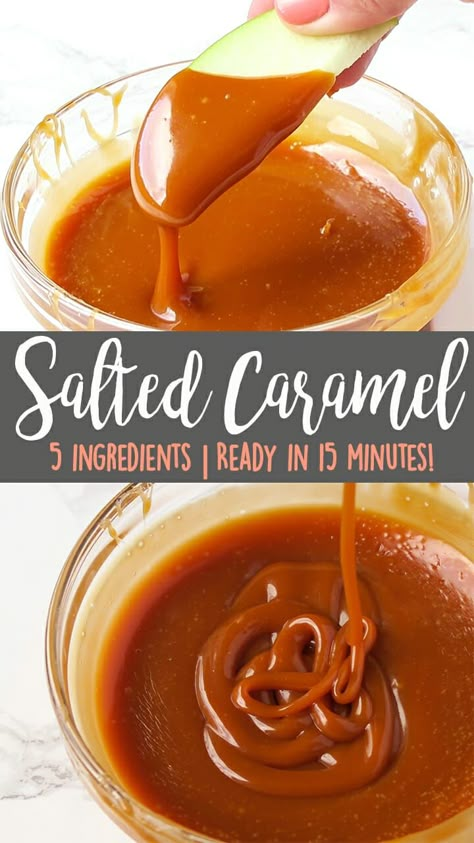 This Easy Homemade Salted Caramel recipe is creamy enough to use as a sauce when warmed, and chewy enough to use in desserts when cooled. Try it in our Pretzel Oreo Balls! Click for the full detailed recipe and video! #saltedcaramel #caramel #caramelsauce #dessertrecipeseasy #dessertideas #desserteasy Keto Friendly Cheesecake, Caramel Apple Sauce, Salted Caramel Recipe, Easy Salted Caramel, Salted Caramel Sauce Recipe, Butternut Bakery, Salted Caramel Recipes, Caramel Dessert Recipes, Homemade Salted Caramel