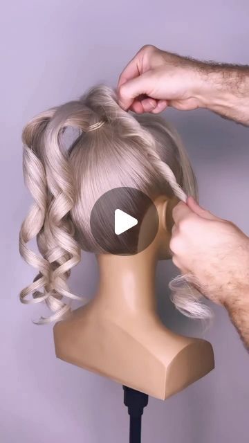 Joseph I'Anson on Instagram: "Want to see how to create a high bun with Faux Fringe! Then Checkout this video.  🩷  L’IMAGE Mannequin - “Gigi” from @equip_the_creative use code Joseph10 at the checkout to get 10% off your order.   Products: @revlonprofessionaluk  #hairtutorial #hairup #hairupdo #hairdo #hairdosimple #updo #updos #updohairstyles #hairups #hairstyles #hairideas #Weddinghair #hairwedding #bridalhair #reel #reels #igreels #ighair #hairfashion #hairhack #hairgoals #updostyles #upstyle #tutorialhair #hairart #reelitfeelit #bridalhair #btconeshot2024_stylingvideo #bridalhairinspo #kimkardashian    @behindthechair_com @oneshothairawards  @markleesonsalons @nextlevelhairstylists @hairbrained_official @limage_gmbh @hairtutorial4you @hairstyles_ideas__ @i.love.hairstyles @esteticamag Hair Updos For Homecoming, High Bun Upstyle, Hairdos For A Wedding, Wedding Updo With Curls, Formal Hairstyles For Long Hair Updo Easy Videos, Up Do Hair Styles For Prom, Beautiful Updo Hairstyles, Bridal High Updo Tutorial, How To High Bun Updo