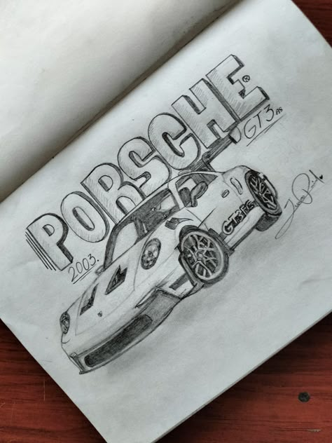 Porsche Drawing Sketch, Porsche Gt3 Rs Drawing, How To Draw A Car, Rough Pencil Sketches, Drawing Of Car, Porsche Sketch, Sketches Detailed, Porsche Drawing, Car Drawing Sketches