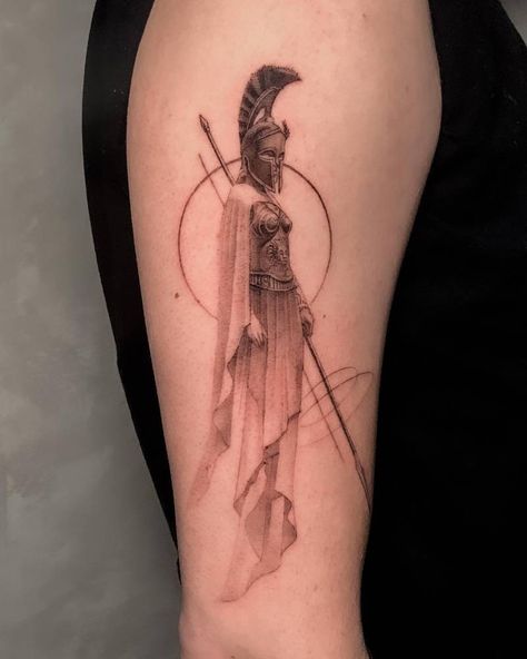 Greek Goddess Tattoo, Apollo Tattoo, Artemis Tattoo, Athena Tattoo, History Tattoos, Greek Mythology Tattoos, Goddess Tattoo, Warrior Tattoos, Geometric Tattoo Design