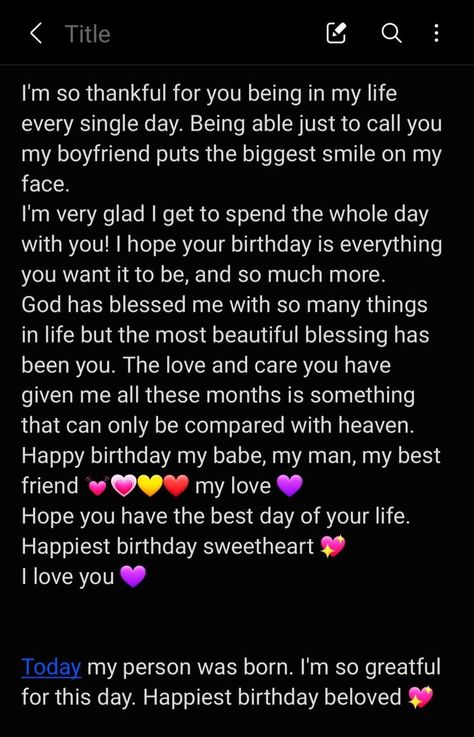 Bday Wishes For My Love, Things To Tell Your Boyfriend On His Birthday, Birthday Wish Quotes For Boyfriend, Happy Birthday To Bf Text, Wish Birthday Boyfriend, Cute Letters To Boyfriend Birthday, Boyfriend Day Wishes For Boyfriend, Birthday For Boyfriend Quotes For Him, Birday Wishes For Boyfriend