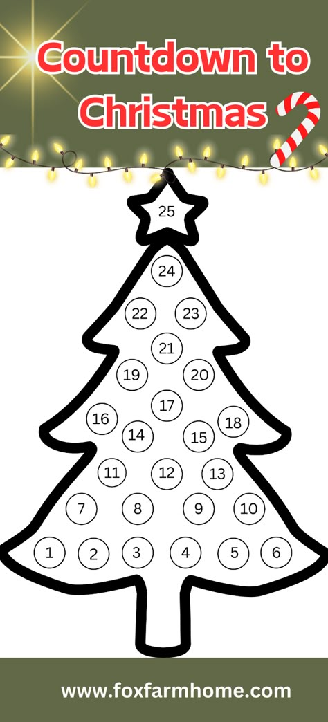 Create your own DIY Christmas countdown with this free printable countdown to Christmas craft for kids!  This is a fun Christmas activity for kids and there and many ways to use this Christmas countdown activity! Diy Countdown To Christmas For Kids, Kids Christmas Countdown Craft, Free Christmas Countdown Printable, Christmas Count Down Craft, Christmas Countdown Classroom, Diy Christmas Countdown For Kids, Kids Homemade Ornaments, Christmas Countdown Craft, Christmas Countdown Ideas