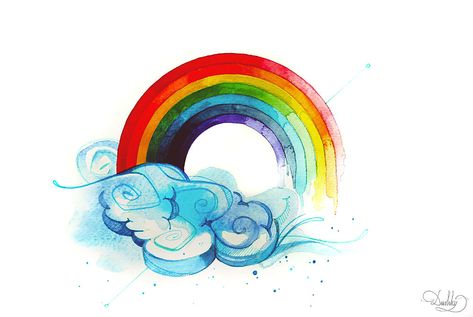 rainbow tattoo design Rainbow Tattoo, Swirl Tattoo, Watercolour Rainbow, Rainbow Tattoos, Watercolor Rainbow, Color Swirl, Tattoo Illustration, Happy New Year Everyone, Rainbow Swirl