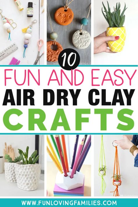 Craft To Do When Bored, Clay Crafts For Adults, Diy Air Dry Clay Projects, Easy Clay Crafts, Craft For Teens, Dry Clay Crafts, Air Dry Clay Crafts, Craft To Sell, Clay Craft Ideas