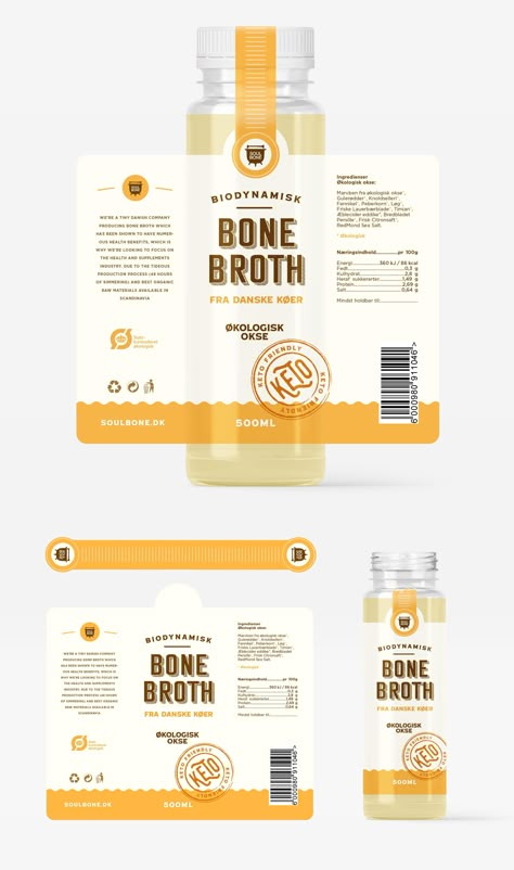 Food Bottle Packaging Design, Citrus Packaging Design, Drinks Bottle Design, Cute Bottle Design, Drink Label Design Bottle, Label Bottle Design, Drink Product Design, Bone Broth Packaging, Cool Bottle Design