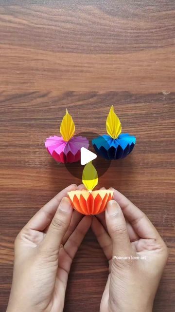 Diwali Cricut Crafts, Diy Paper Diyas Diwali, Diwali Diya Craft Ideas, Diwali Decoration Items Craft, How To Make Diyas For Diwali, Diwali Decorations Items, Paper Diyas For Diwali Diy Craft, New Diwali Decoration Ideas, Diwali Related Craft