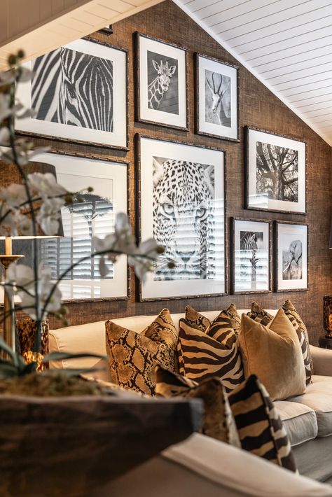 Safari Living Room Safari Bedroom Ideas For Adults, Safari Interior Design, Safari Decor Living Room, Safari Lodge Interior, Safari Theme Room, Safari Living Rooms, African Themed Living Room, Jack Mitchell, African Safari Decor