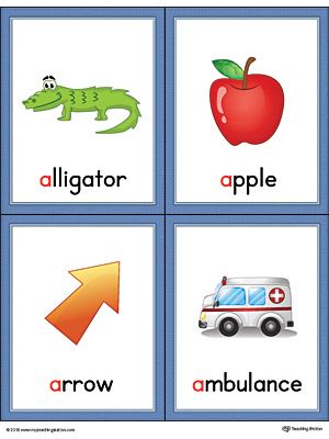 Letter A Words and Pictures Printable Cards: Alligator, Apple, Arrow, Ambulance (Color) Worksheet.The Letter A Words and Pictures Printable Cards can be used for flashcards, various games and/or help your student associate unfamiliar words with a picture. Colorful picture cards for alligator, apple, arrow, and ambulance. A Letter Picture, A For Words With Pictures, Letter A Words And Pictures, Vocabulary Cards With Pictures, A For Apple Worksheet, A Words For Preschool, Words With Letter A, Letter A Flashcards, Phonics Letter A