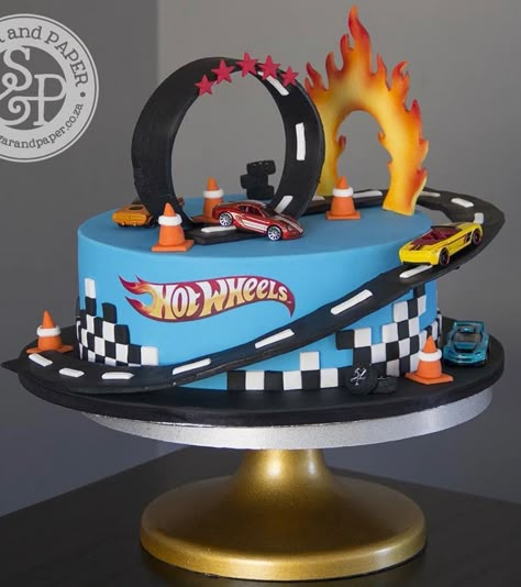 Hotwheel Cake Ideas, Hot Wheels Cake 2nd Birthday, Hot Wheels Cake Birthdays, 3rd Birthday Hot Wheels Theme, Hotwheels Sheet Cake, Hot Wheels 3rd Birthday Cake, Hot Wheel 2nd Birthday, Cake Hot Wheels Birthday, Hotweels Birthday Ideas Cake