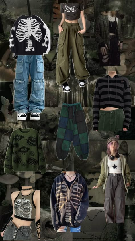 #grunge #aestehtic #fyp #nature #naturegrunge #goblincore #lgbtqia Fall Goblincore Outfits, Goblincore Grunge Outfits, Dark Goblincore Outfits, Nature Grunge Outfit, Masc Goblincore Outfits, Nature Core Outfits, Goblin Core Fashion, Goblincore Accessories, Grunge Hippie Outfits