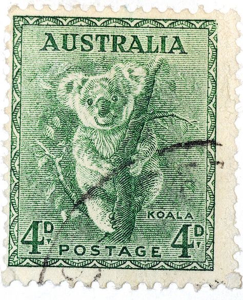 australia, koala Life In Australia, Postal Vintage, Postcard Stamps, Rare Stamps, Old Stamps, Mail Stamp, Postage Stamp Art, Like Image, Vintage Postage Stamps