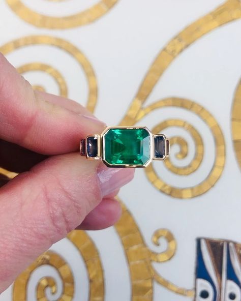 Brent Neale Engagement Ring, Brent Neale, The Client, Custom Engagement Ring, She Said, Emerald, Engagement Ring, Convenience Store Products, Bangles