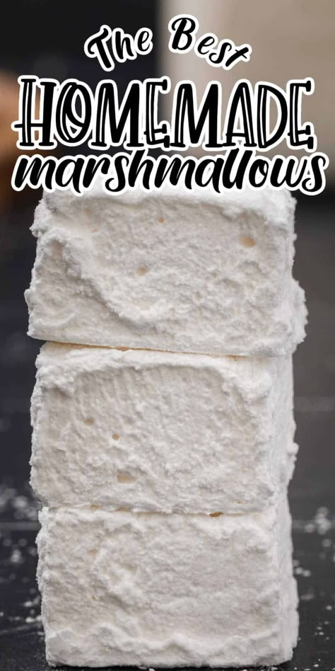 Homemade Marshmallow Recipe, Marshmallow Recipe, Flavored Marshmallows, How To Make Marshmallows, Vanilla Marshmallows, Chocolate Covered Marshmallows, Recipes With Marshmallows, Homemade Marshmallows, S Mores