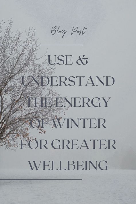 You can think of energetics as characteristics. Similar to the energies of the seasons or the four elements; earth, air, fire, and water. These characteristics/ elements are present in all of us, just in different combinations for each of us. This means different seasons, different medicinal plants & different illnesses will affect each of us in a completely unique way. Here’s how Winter and the energy of the season can appear Grounding In The Winter, Winter Spirituality, Witchcraft Yule, Season Of The Sticks, Winter Solstice Aesthetic, Winter Meaning, Quotes About Winter, Living Seasonally, Winter Rest