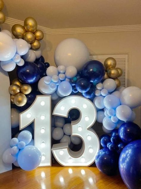 13th Birthday Party Ideas For Girls, Light Up Numbers, Marquee Numbers, Deco Ballon, Birthday Lights, 16th Birthday Decorations, Blue Birthday Parties, Colorful Birthday Party, Event Stylist