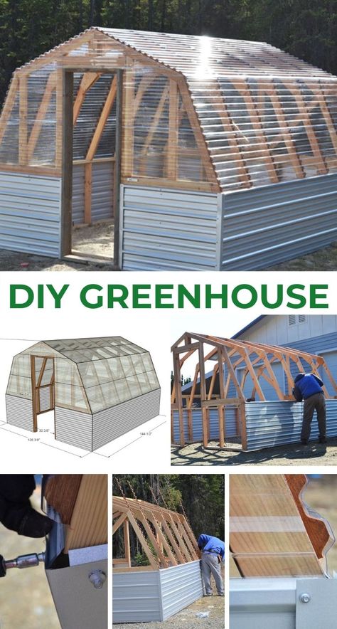 Truck Garden, Greenhouse Panels, Diy Greenhouse Plans, Build A Greenhouse, Alpine Plants, Backyard Greenhouse, Greenhouse Ideas, Greenhouse Plans, Green Houses