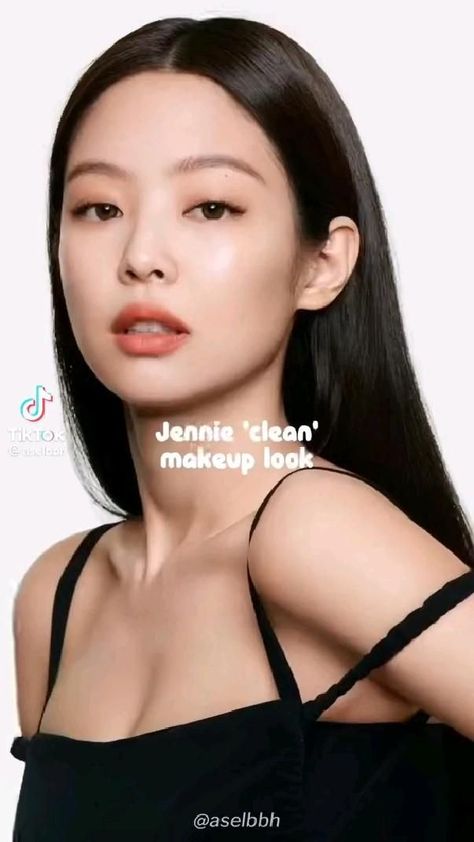 black pink Jennie Clean Makeup, Jennie Makeup Look, Jennie Makeup, Clean Makeup Look, Asian Makeup Tutorials, Korean Makeup Look, Makeup Blending, Soft Makeup Looks, Casual Makeup