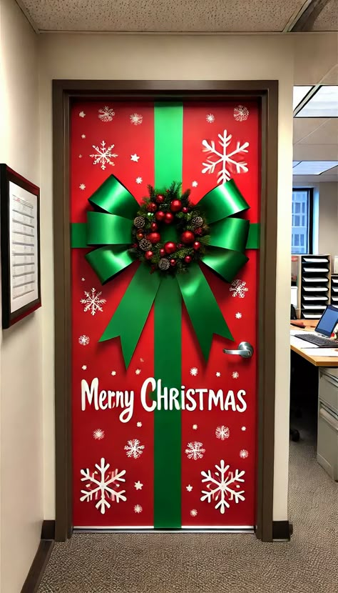 Christmas Decor Office, Door Decorating Ideas, Ideas Decoracion Navidad, Diy Christmas Door Decorations, Door Decorations Classroom Christmas, Holiday Door Decorations, Classroom Christmas Decorations, Diy Christmas Door, Christmas Door Decorating Contest