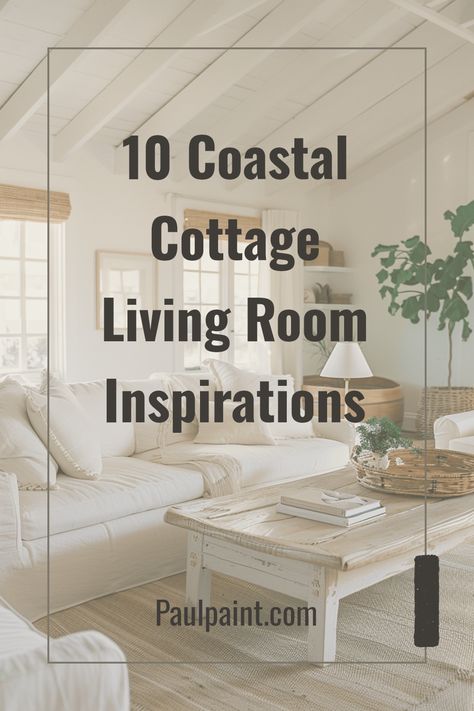 Looking to transform your living space into a blissful coastal retreat? Check out these 10 coastal cottage living room ideas that will bring a fresh, breezy vibe to your home. From light palettes to nautical decor, you'll find plenty of inspiration here. Create a relaxing getaway right in your own living room with soothing colors, mixing textures, and the perfect beachy accents. Get started on making your coastal dreams come true and turn your space into a tranquil haven you'll love relaxing in. Lakefront Living Room, Coastal Cottage Coffee Table, Small Apartment Coastal Decor, Coastal Living Room Tables, Cottage Condo Decor, Lake Cottage Decorating Living Room, Coastal Living Room Flooring, Coastal White Living Room, Subtle Coastal Living Room