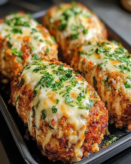 Dinner Recipes With Chicken Healthy, Easy Healthy Chicken Lunch Recipes, Parmesan Turkey Meatloaf, Recipes With Minced Chicken, Main Dinner Dish Ideas, Healthy Cooked Meals, Garlic Parm Chicken Meatloaves, Healthy Weeknight Recipes, Chicken Loaf Recipe