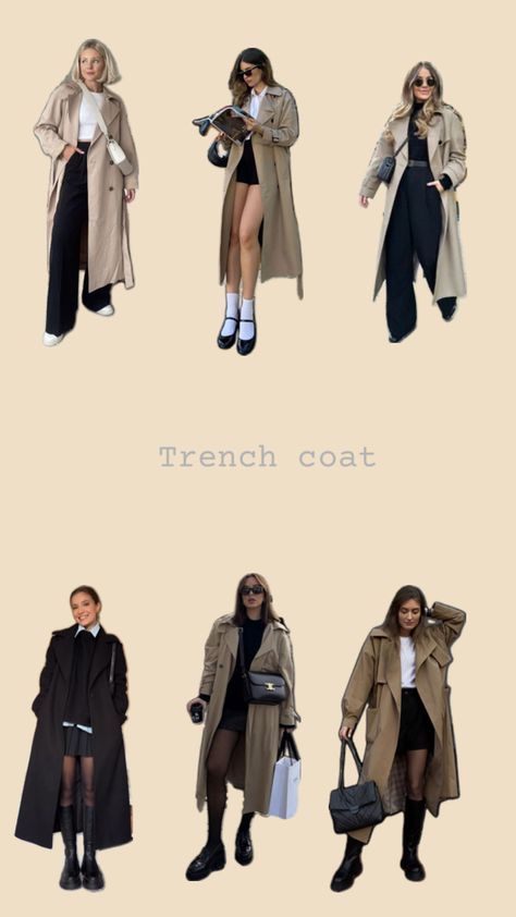 Trench coat 🧥 beige casual Knee Length Coat Outfit, Beige Trench Coat Outfit Fall, Beige Coat Outfit Casual, Outfit Trench Beige, Outfits With Black Ankle Boots, Beige Coat Outfit, Beige Trench Coat Outfit, Trench Coat Outfit Fall, Fall Coat Outfit