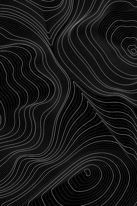 Gray topographic pattern on a black background | free image by rawpixel.com / Cuz Dark Pattern Design, Texture For Background, Dark Pattern Background, White Topographic Wallpaper, Texture Graphic Design Backgrounds, Topographic Wallpaper, Black Backgroud, Black And Gray Background, Topographic Pattern