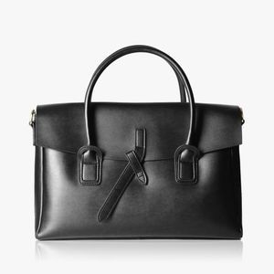 Hieleven Briefcase - Black • Hieleven • Tictail Designer Briefcase, Purses Diy, Designer Laptop Bag, Black Briefcase, Sew A Bag, Handbags For College, Vintage Briefcase, Leather Bags For Women, Briefcase Women