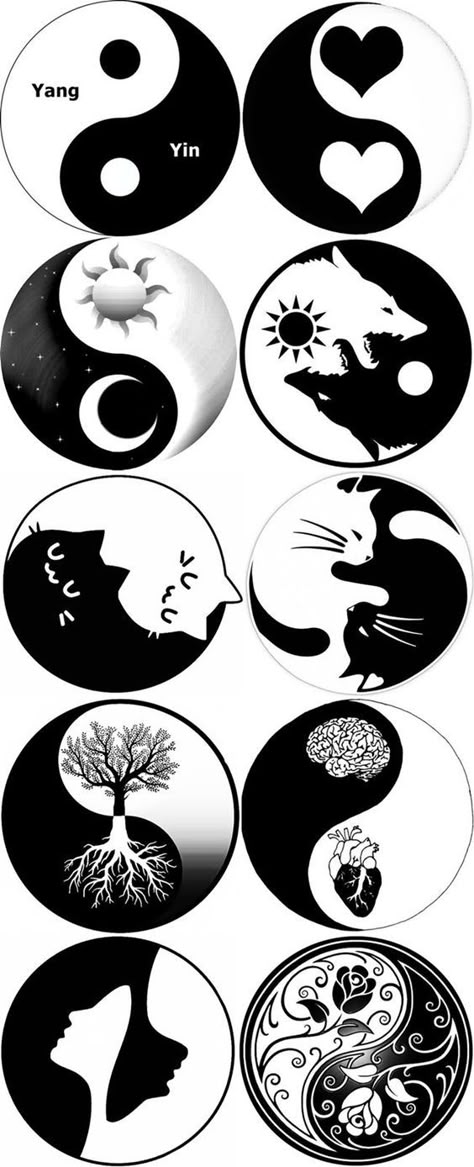 Yin Yang Art, Yin Yang Tattoos, Yin Yang, Black And White, Tattoos, Drawings, White, Black, Art