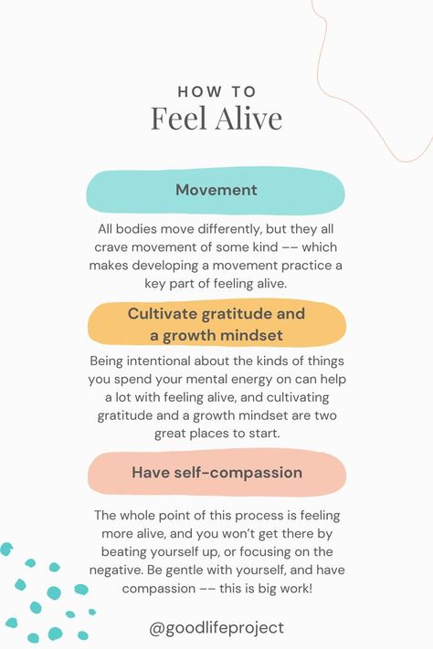 Ways To Feel Alive, Life Cleanse, Feel Alive Again, Feeling Alive, Sleeping At Last, Practicing Self Love, Better Myself, Mental Energy, Dissociation