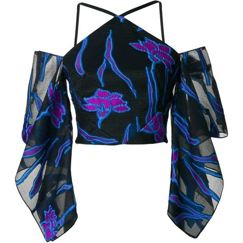 Roland Mouret cropped floral top (17110 MAD) ❤ liked on Polyvore featuring tops, multicolour, flower print top, floral print tops, colorful tops, colorful crop tops and crop tops Tee Shirts Diy, Colorful Tops, Shirts Diy, Roland Mouret, Crop Top Outfits, Mode Inspo, Kpop Fashion Outfits, Fashion Design Clothes, Kpop Outfits