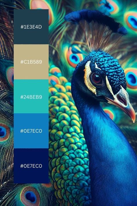 Teal Pallets Colour Palettes, Peacock Blue Colour Palette, Colour Palette Peacock, Peacock Colours Palette, Peacock Colour Scheme, Peacock Palette Colour Schemes, Peacock Blue Palette, Color Palette Peacock, Peacock Colors Palette