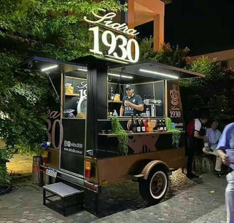 Foodtrucks Ideas, Coffee Food Truck, Food Stall Design, Gerobak Dorong, Mobile Cafe, Food Trailer For Sale, Beer Truck, Mobile Coffee Shop, Mobile Food Cart