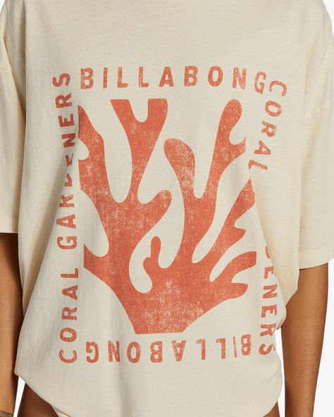 True Coral Gardener Top - White Cap – Billabong.com Billabong Surfboard, Coral Gardeners, Beachy Art, Cloud Stickers, Surf Accessories, Cotton Jersey Fabric, Billabong Women, White Caps, Back To School Shopping