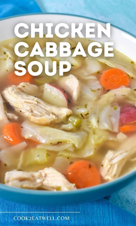 Chinese Chicken Cabbage Soup, Chicken Cabbage Soup Instant Pot, Chicken Vegetable Soup With Cabbage, Chicken Soup With Cabbage Recipes, Slow Cooker Chicken Cabbage Soup, Rotisserie Chicken And Cabbage Recipes, Cabbage Chicken Soup Recipes, Chicken Cabbage Soup Crockpot, Chicken Noodle Soup With Cabbage