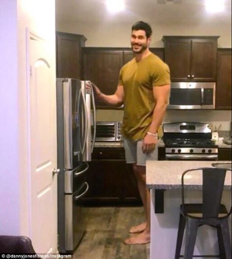 Fitness trainer goes viral after being compared to a tree | Daily Mail Online Danny Jones, Hipster Man, Ideal Man, Big Men, Dream Guy, French Door Refrigerator, Tall Guys, Big Boys, The Kitchen